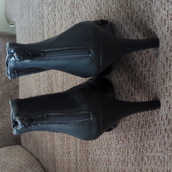 LANE BRYANT BLACK MESH 4" HEEL OPEN TOE SHOES SZ 9W - Picture 5 of 6